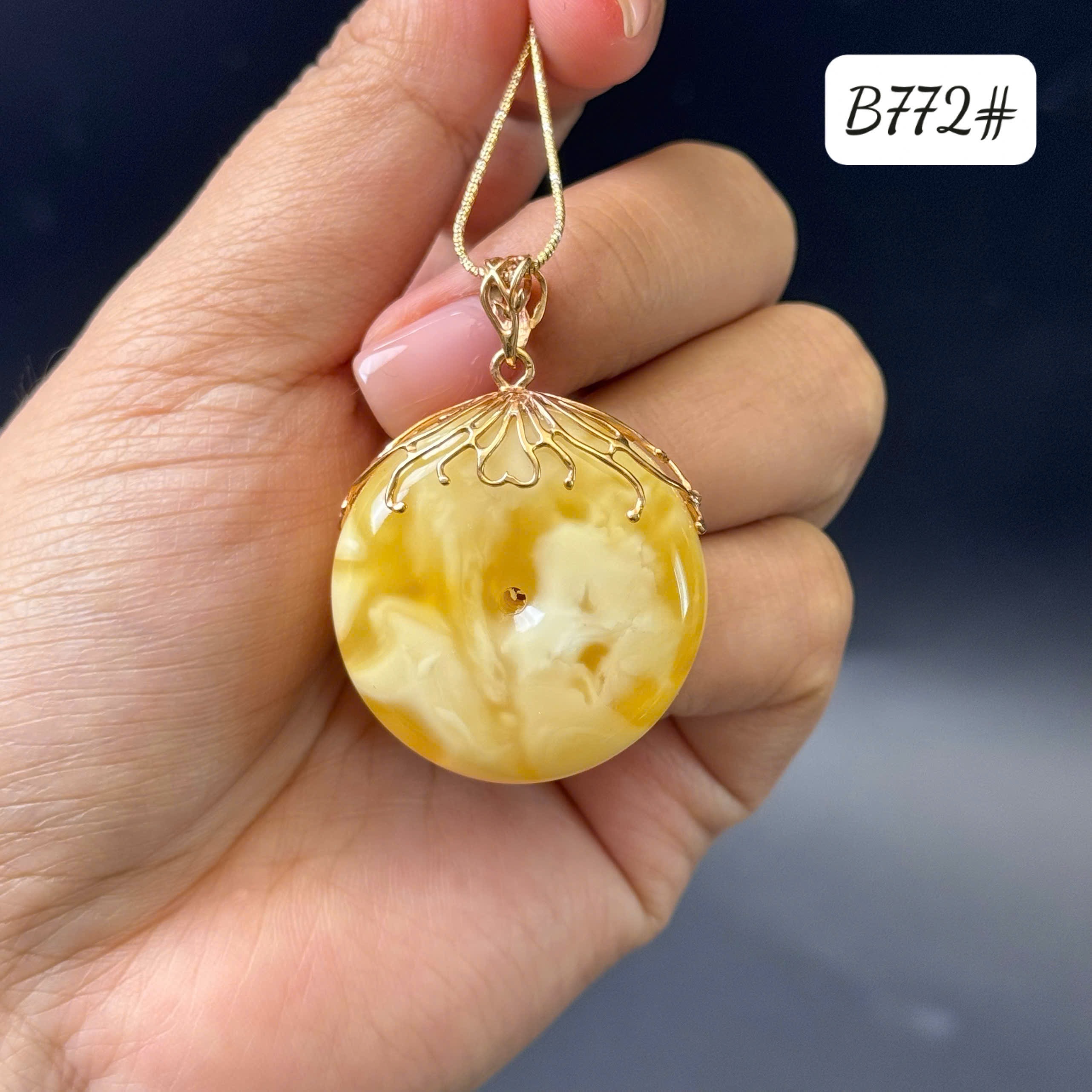 Đồng điếu Mật chốt vàng B772