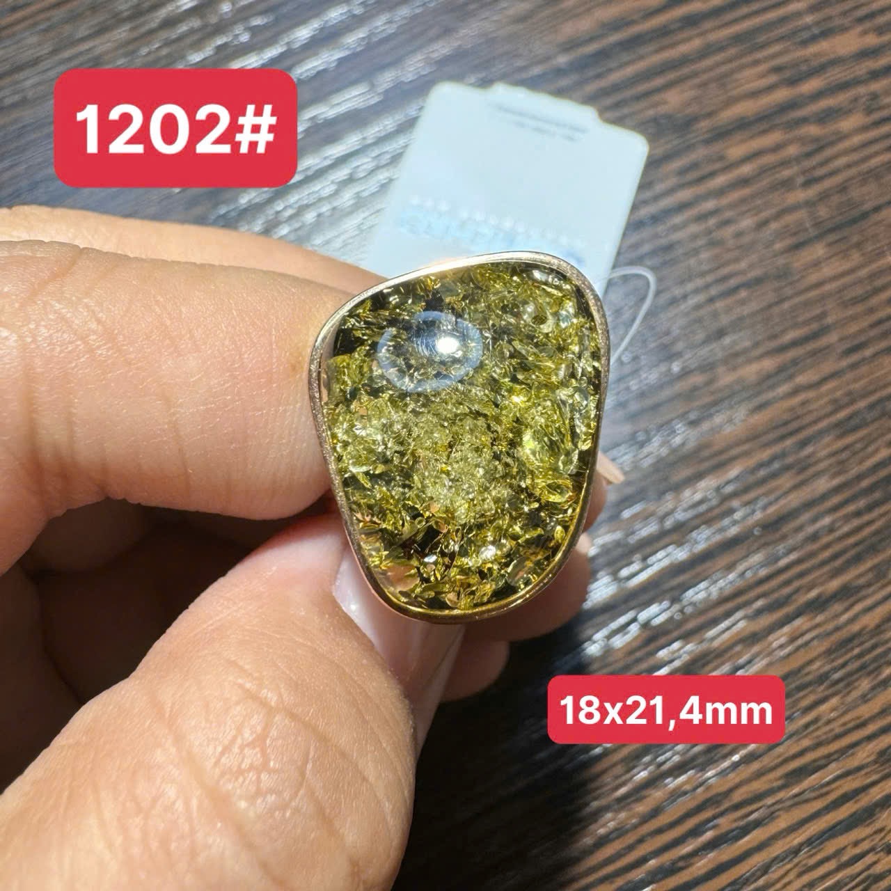 Nhẫn nở hoa xanh 1202