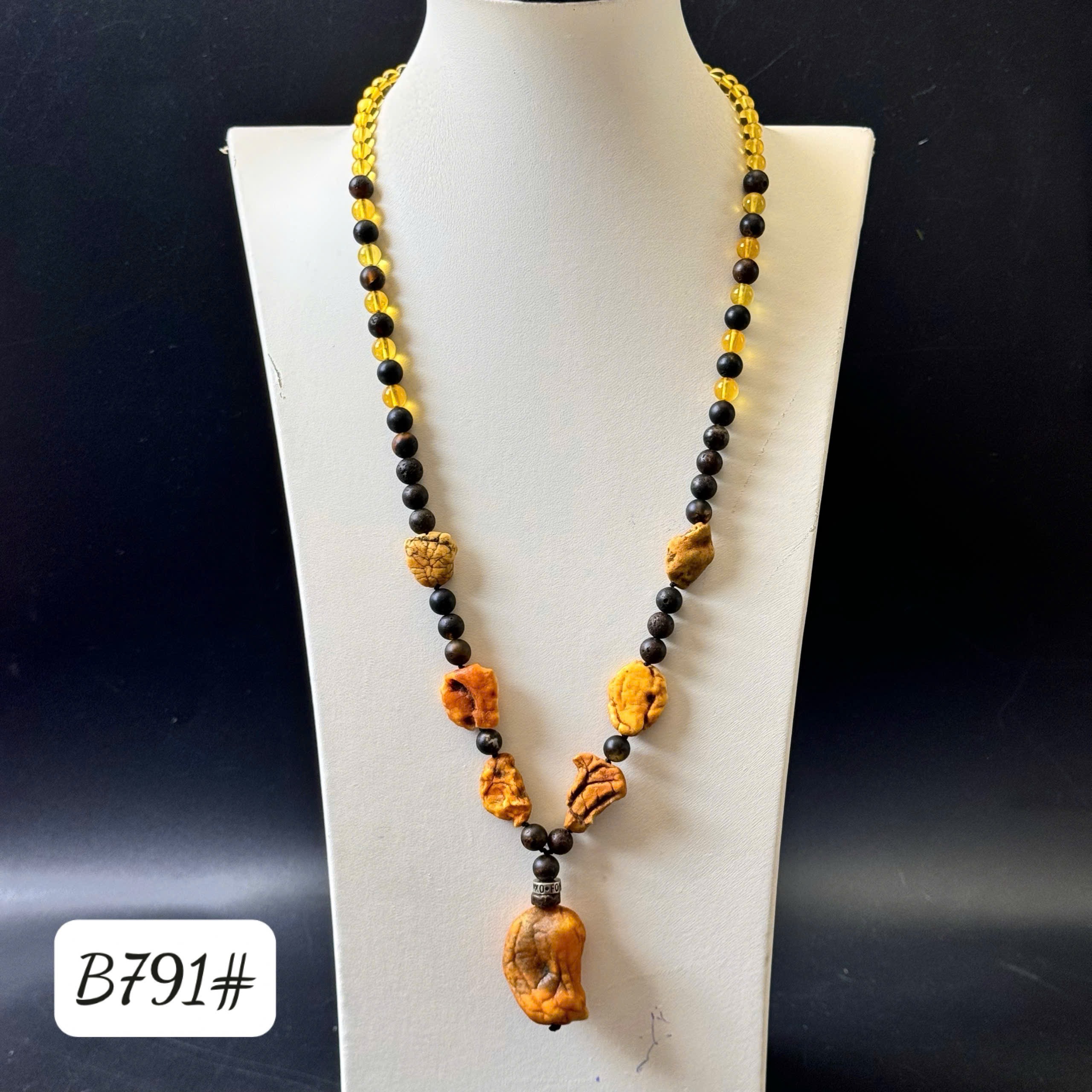Dây chuyền rêu mix giọt B791