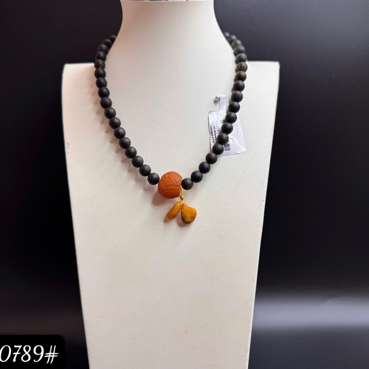 Dây chuyền rêu mix giọt 0789