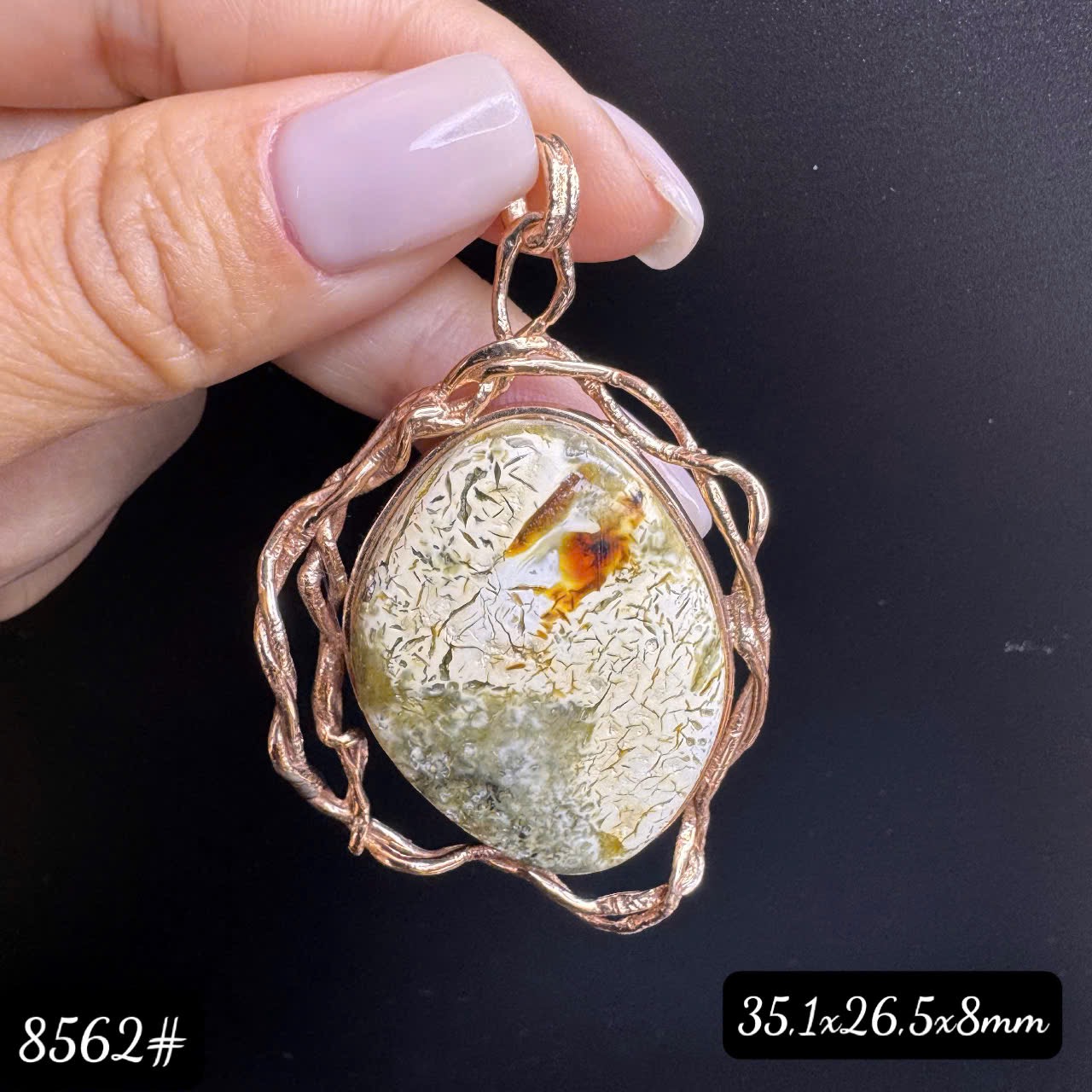 Mặt dây mộc bạch 8562