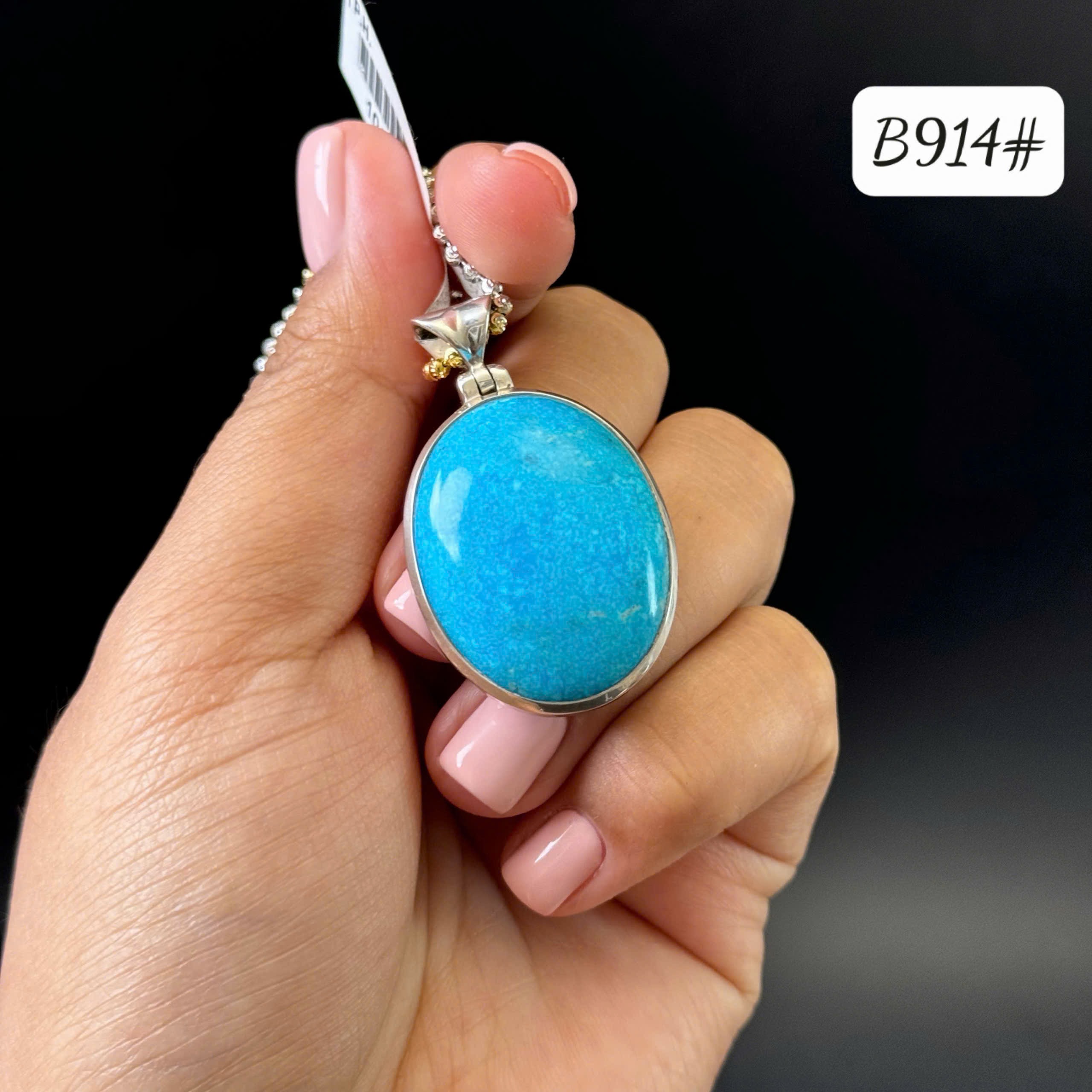 Mặt dây ngọc lam B914