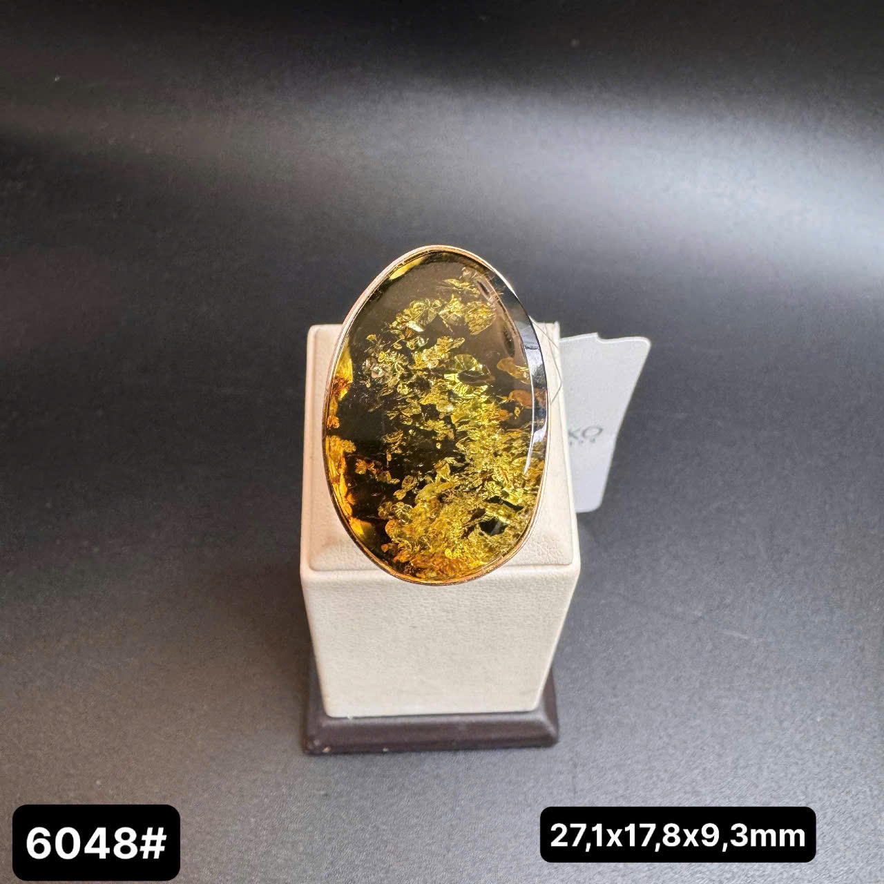 Nhẫn nở hoa tone xanh 6048