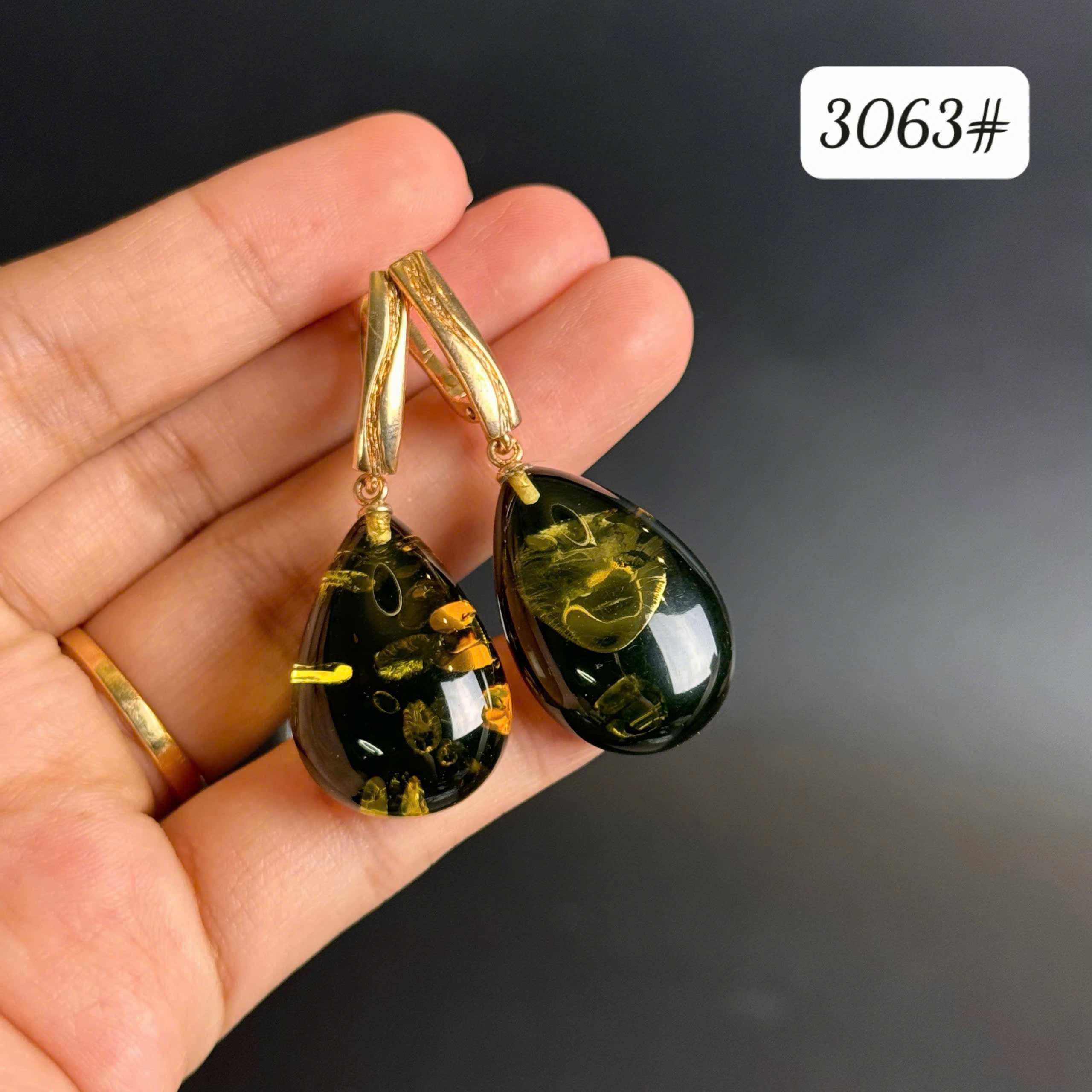 Bông tai xanh nở hoa 3063