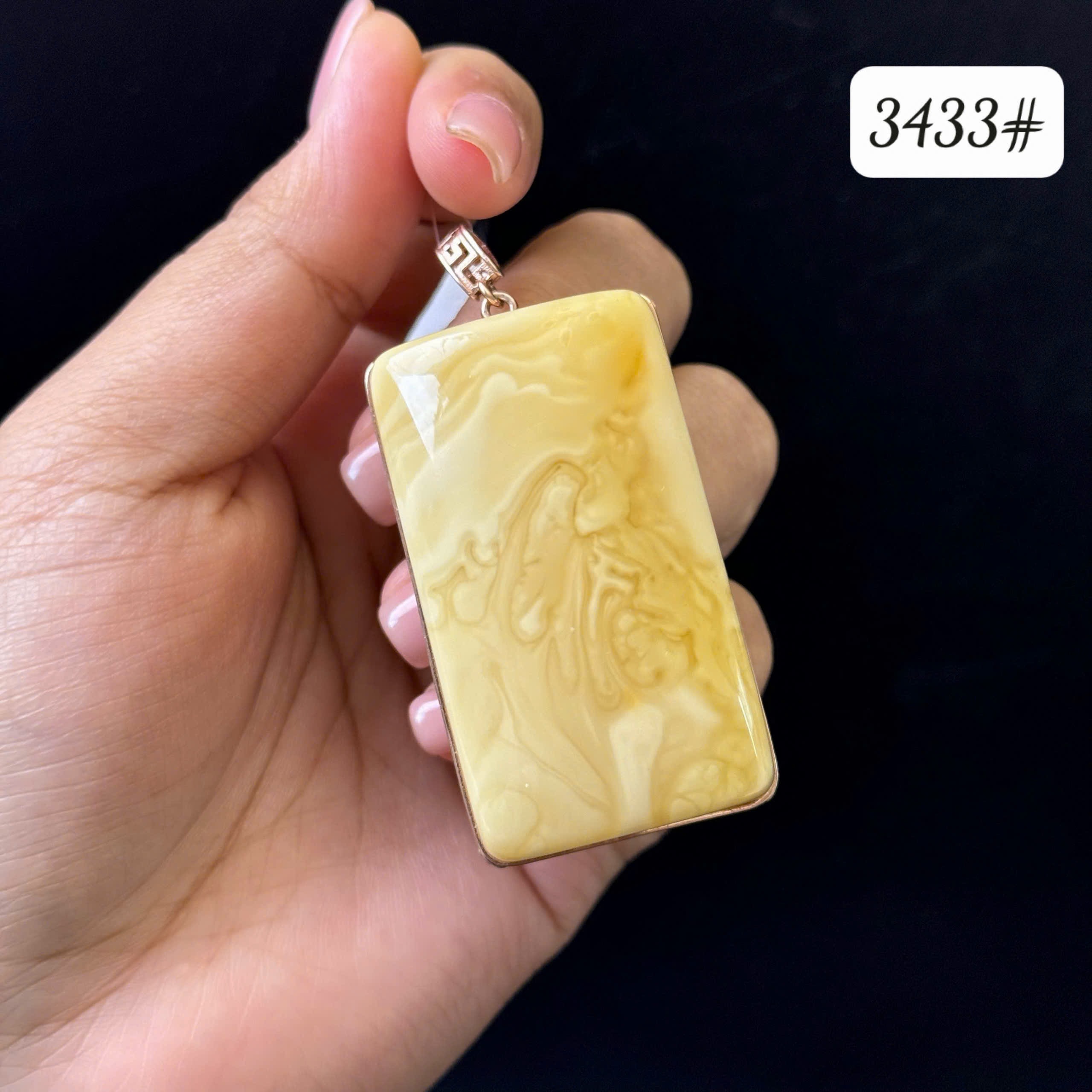 Mặt dây chữ nhật 3433