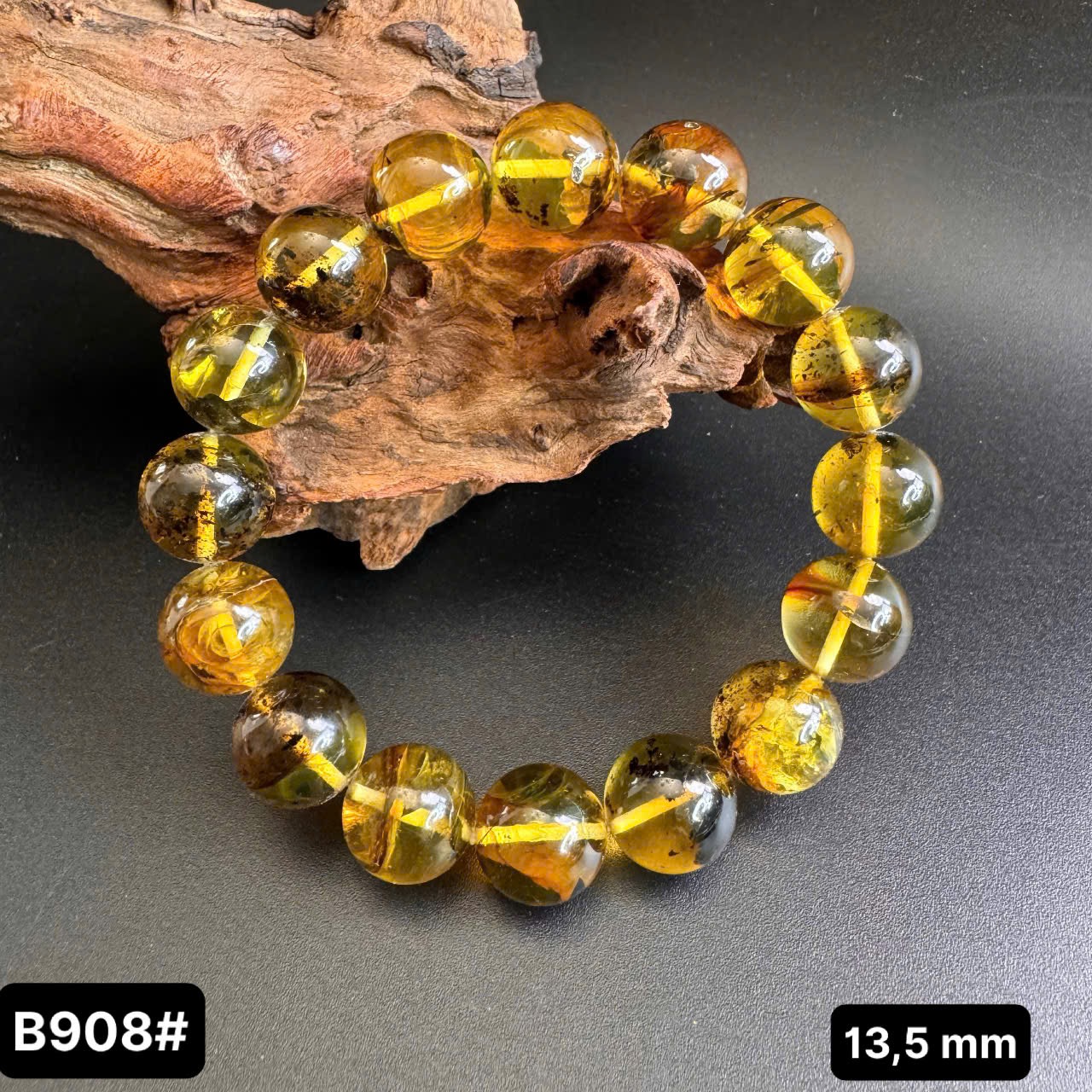 Lắc tay rêu nguyên khối B908